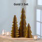Honeycomb trees, vintage folding paper, Christmas, Winter