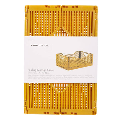 Truu Design Folding Storage Crate, 12x8x4.5",7 colors