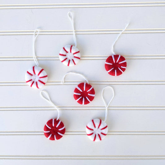 Peppermint Eco Fresheners/Ornaments - Reds: Set of 6