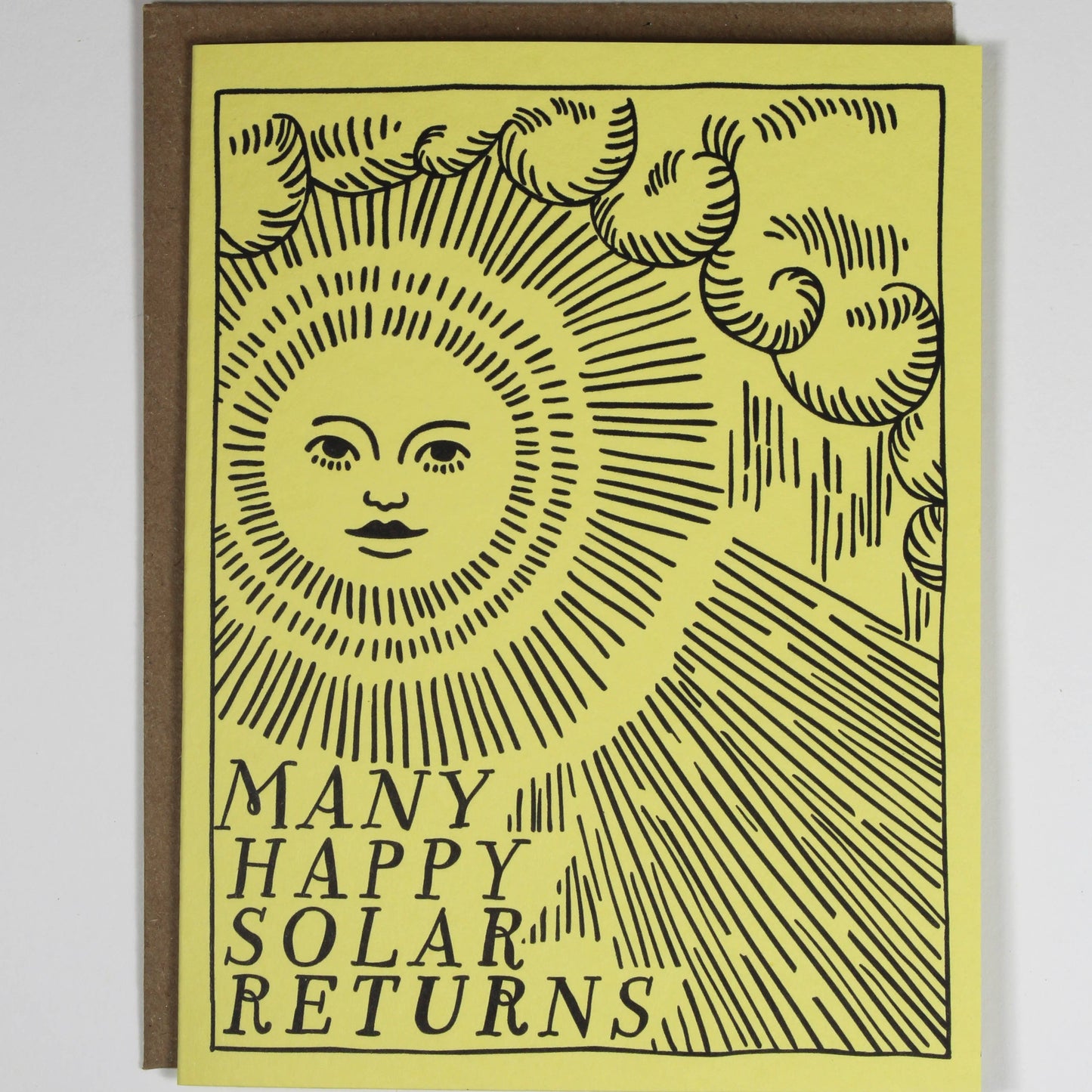 Birthday Solar Return Letterpress Sunshine Card