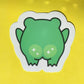 Kawaii frog butt funny cute hilarious sticker toad holograph