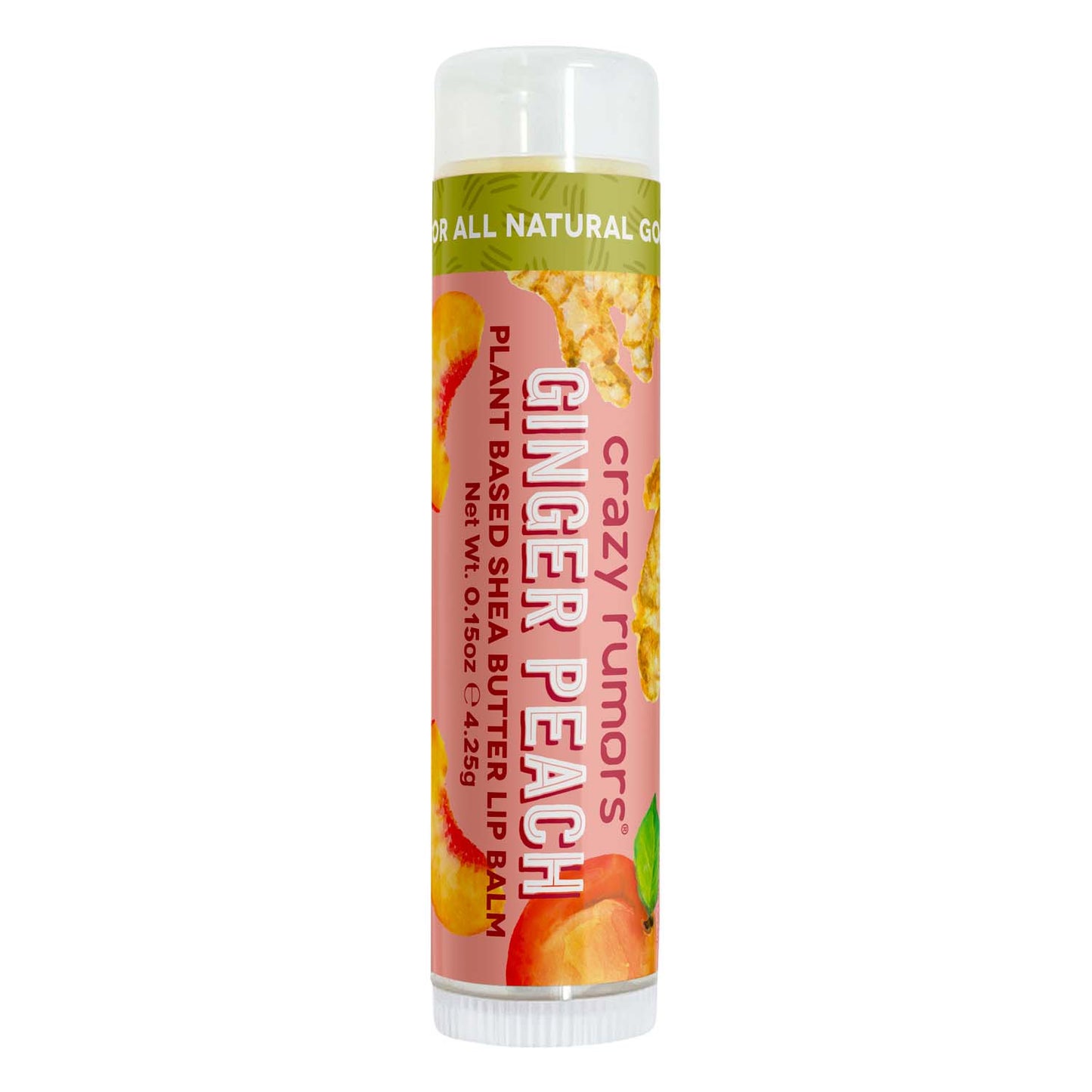 All Natural, Vegan Ginger Peach Lip Balm