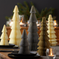 Honeycomb trees, vintage folding paper, Christmas, Winter