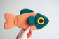 The Fish Pouch - Coral / Dark Green