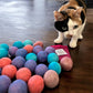 100% Alpaca Wool Cat Rattle Balls – Assorted Colors, 2-Pack