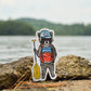 Paddleboarding Raccoon Sticker