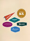 Saranac lake Pennant Sticker