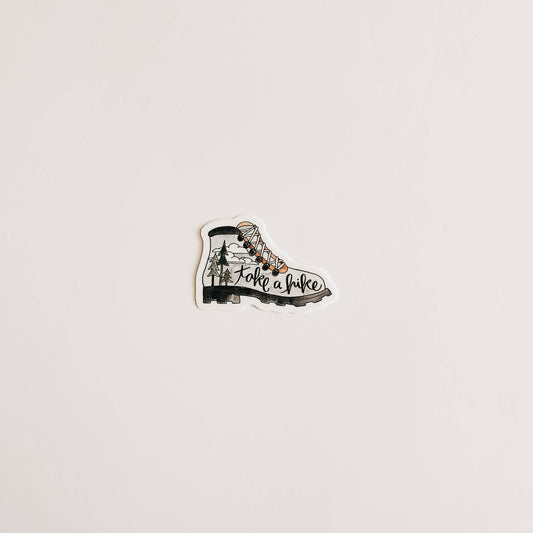 Mini Hiking Boot Vinyl Sticker