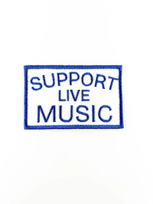 Support Live Music Embroidered Iron On Patch, Trucker Hat