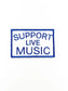 Support Live Music Embroidered Iron On Patch, Trucker Hat