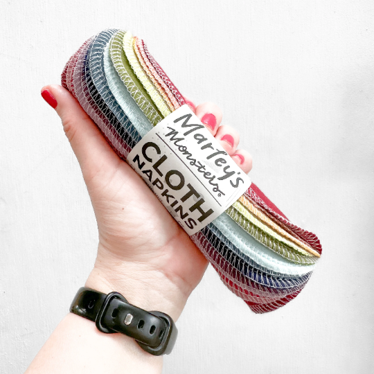 Small Cloth Napkins: 12 Pack - Rainbow and Color Mixes