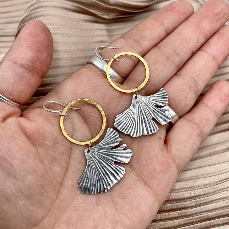 Handmade Ginkgo Earrings