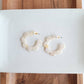 Flora Hoops - Cream // Flower Earrings, Gift, Jewelry