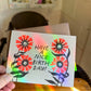 Birthday Flowers Letterpress Card