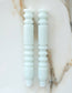 Geometric Taper Candles | Ice Blue