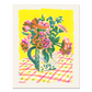 Tulips and Gingham Risograph Art Print
