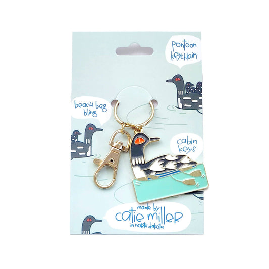 Loon Enamel Keychain - Wholesale