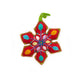 Colorful Pointed Snowflake Embroidered Christmas Ornament, 12pk
