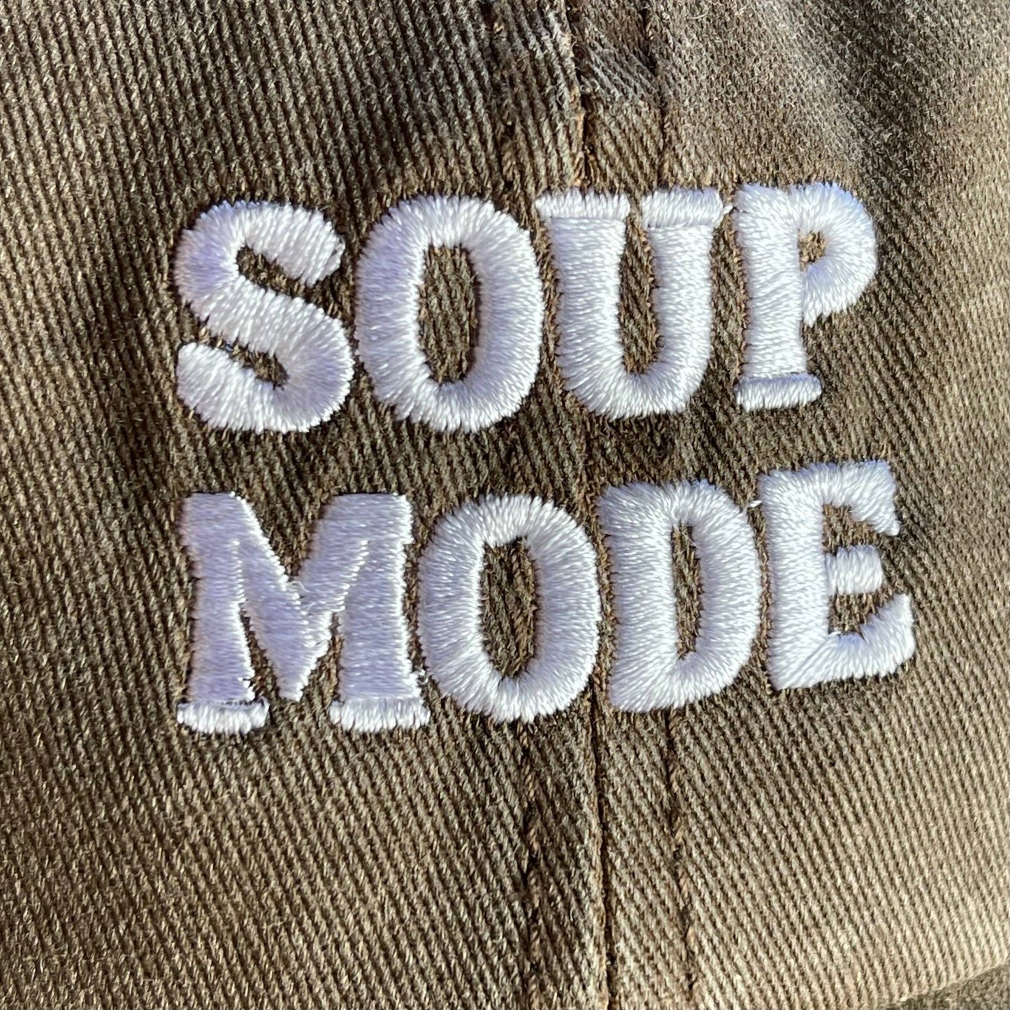 Soup Mode Baseball Cap Dad Hat in Brown or Olive