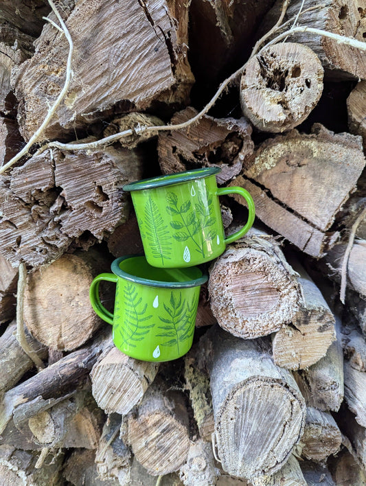 Enamel mug | ferns
