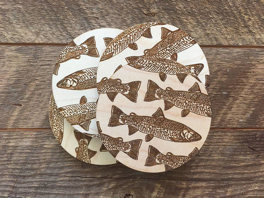 Trout Coaster Set