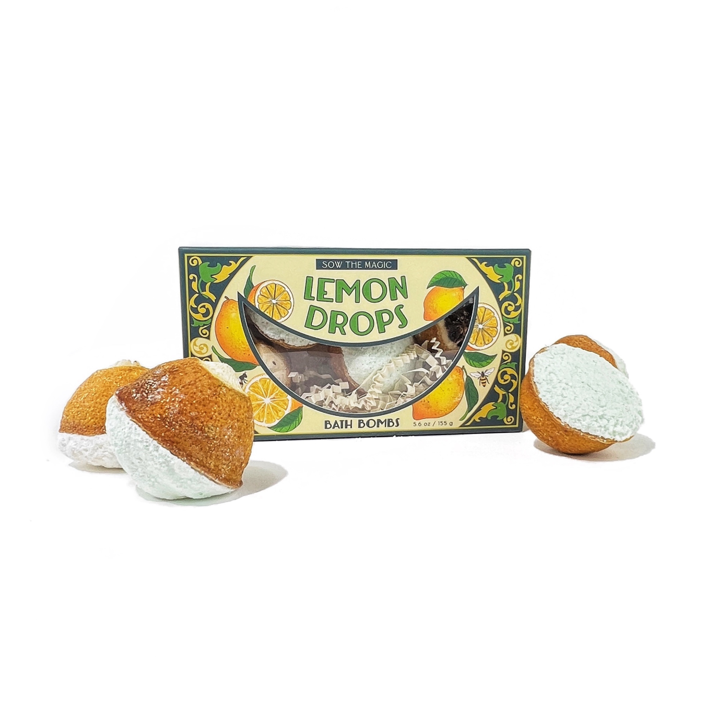 Lemon Drops Bath Bomb Gift Set Made with Citrus + Peppermint
