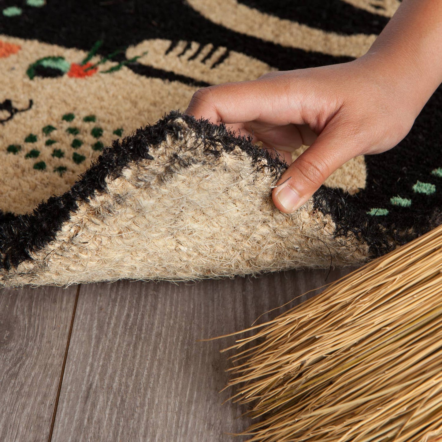 Danica Studio Meow Meow Coir Fiber Printed Doormat
