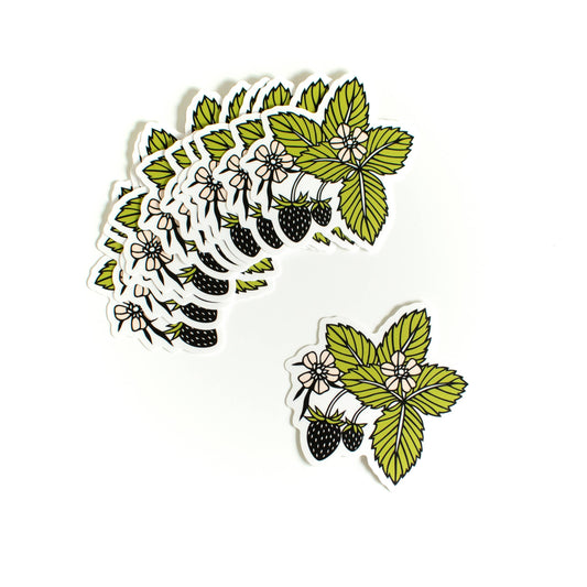 Strawberry vinyl sticker