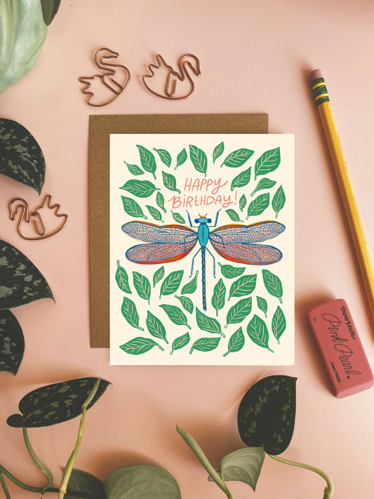 Happy Birthday Dragonfly - Greeting Card