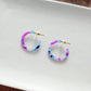 Cam Mini Hoops - Purple Party // Earrings, Jewelry, Gifts