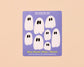 Bitty Vinyl Sticker Sheet—Ghosts Ghouls (8 little stickers)