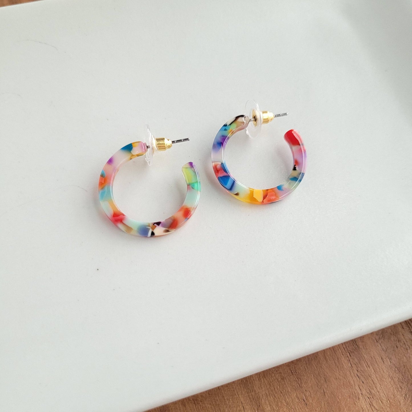 Cam Mini Hoops - Fiesta // Earrings, Jewelry, Gifts, Best Seller