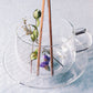 Glass cup + saucer set