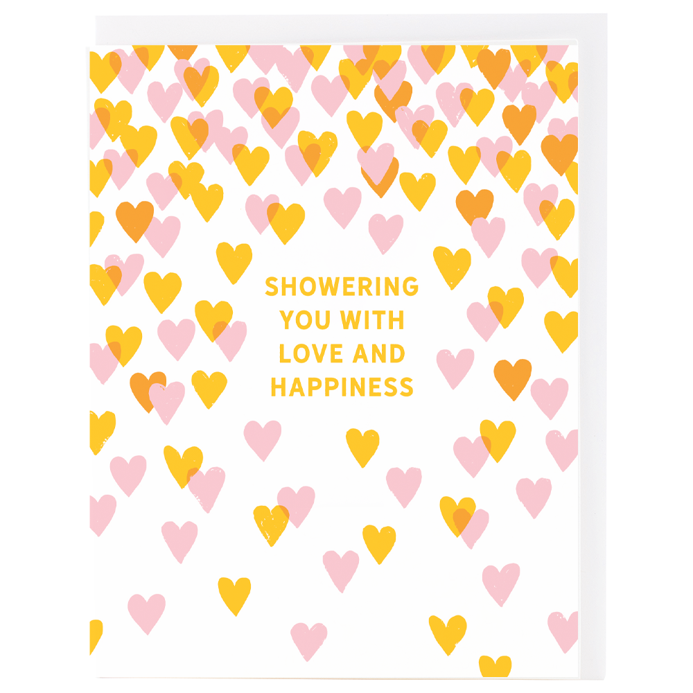 Hearts Shower Card