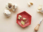 Ceramic Garlic Grater, 3-Piece Set – Red