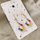 Artist Paint Palette Earrings, White Speckled