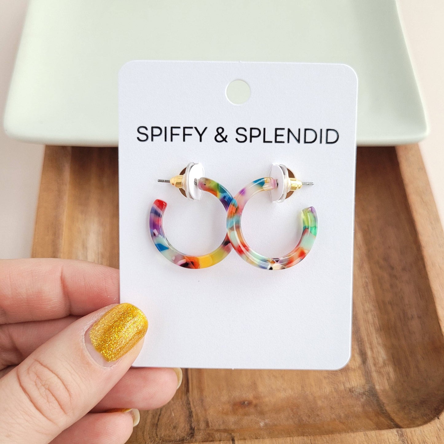Cam Mini Hoops - Fiesta // Earrings, Jewelry, Gifts, Best Seller