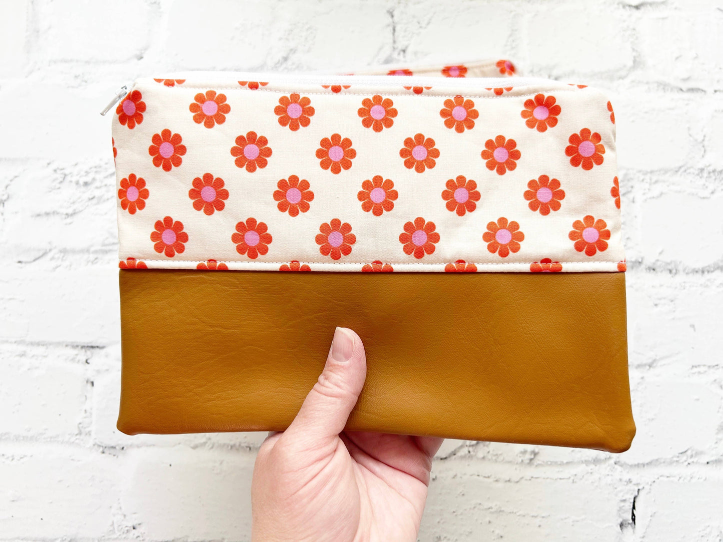 Cosmetic bag, Flat Make up bag, Zipper Pouch
