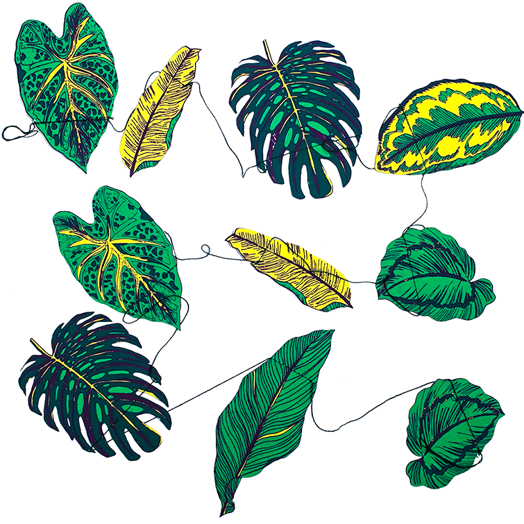 LEAVES SEWN GARLAND