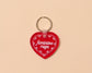 PVC Keychain by Your Gal Kiwi—Feminine Rage (Doily Heart)