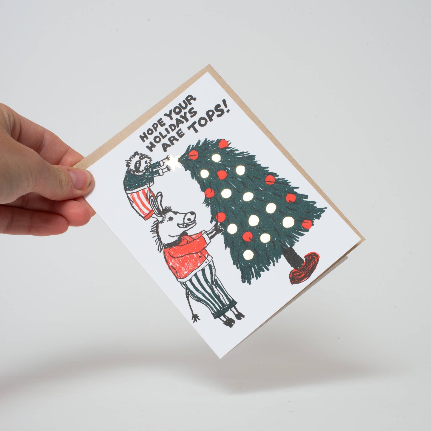 Tops Holiday Tree Christmas Card by Egg Press
