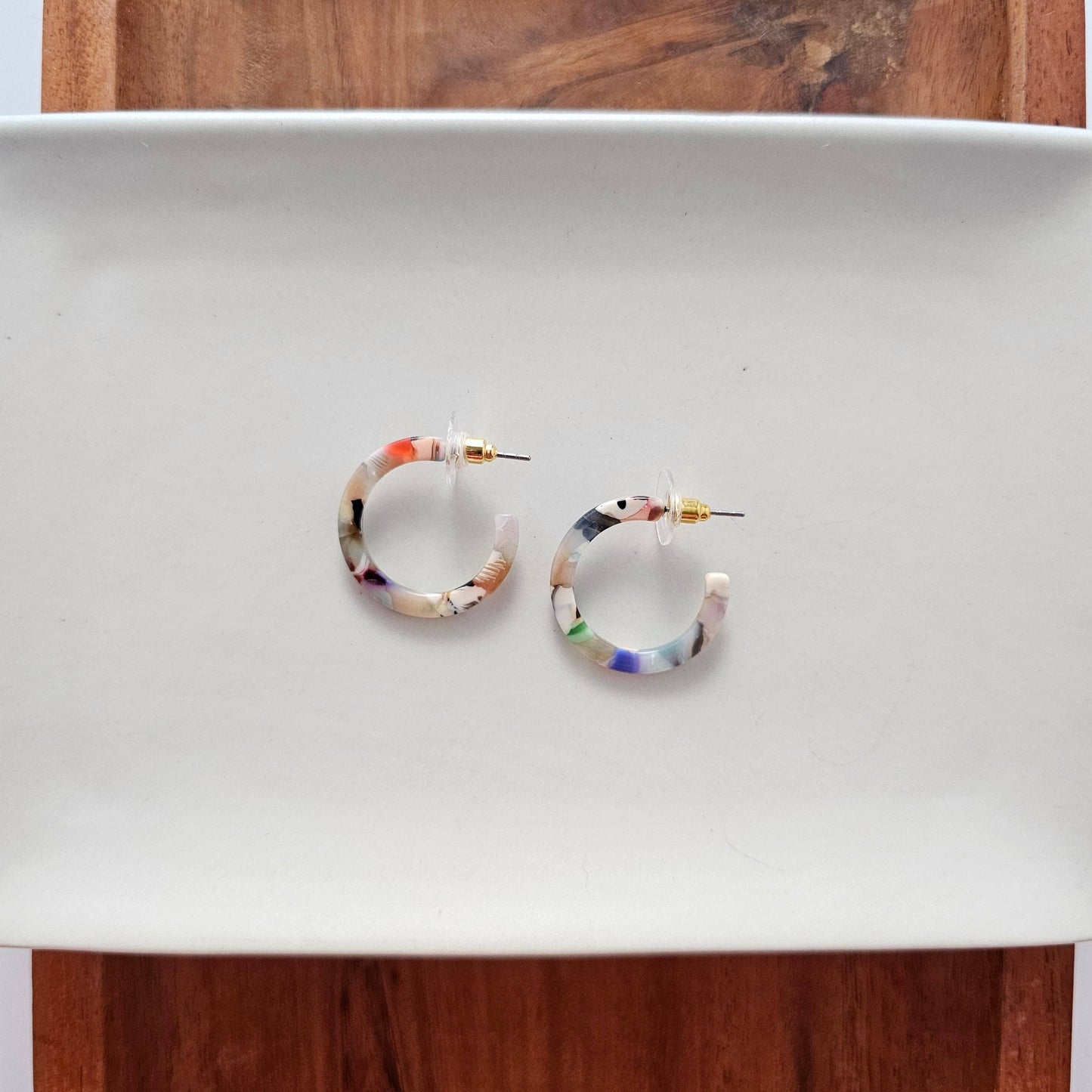 Cam Mini Hoops - Multicolor // Earrings, Gifts, Jewelry, Fall