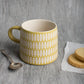 Danica Studio Ochre Imprint Stoneware Mugs 12 oz