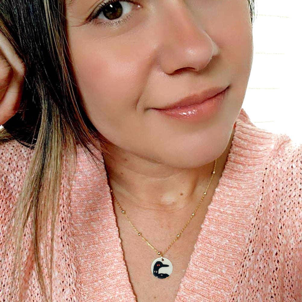 Charm Necklace Loon - Wholesale
