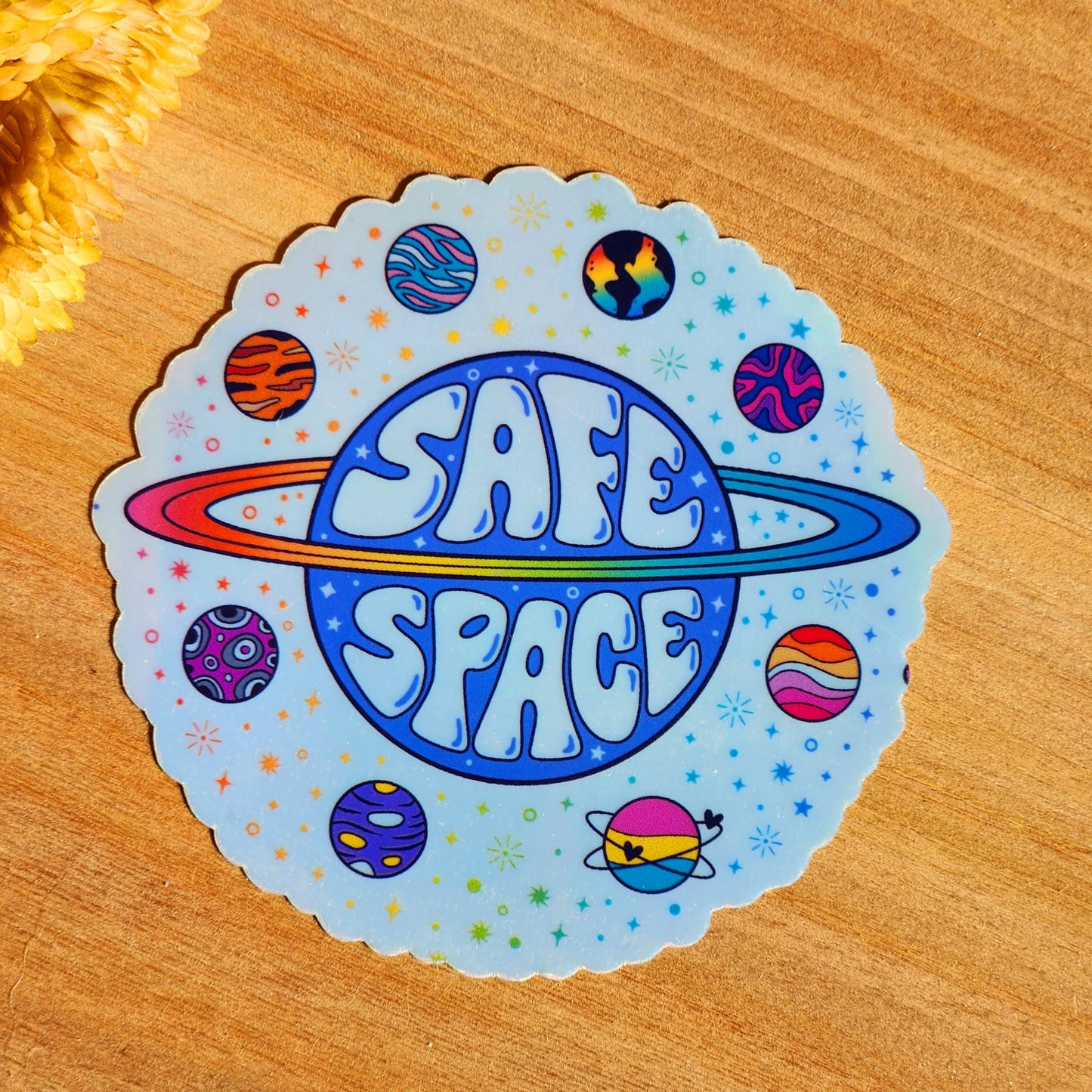 Safe space lgbtq sticker pride ally month hydroflask journal