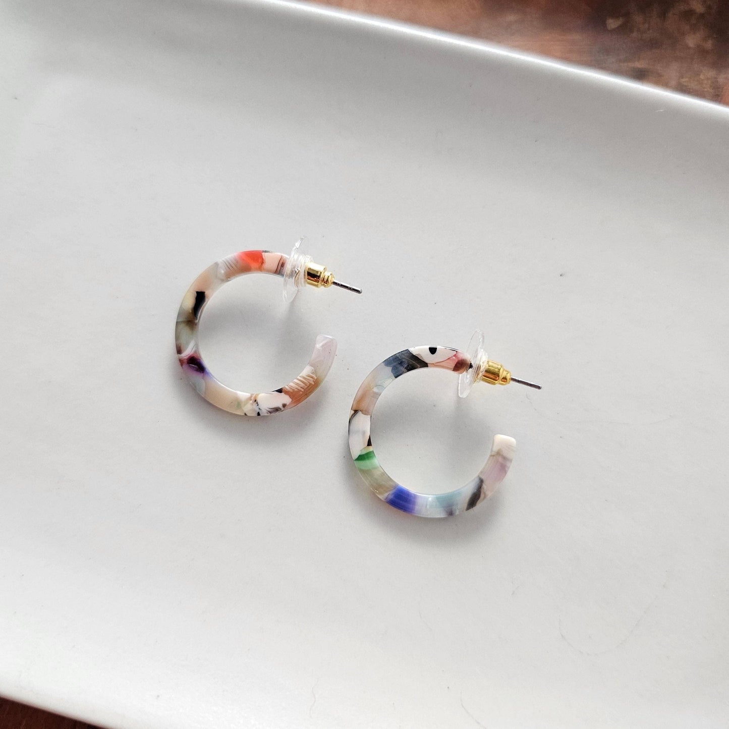 Cam Mini Hoops - Multicolor // Earrings, Gifts, Jewelry, Fall
