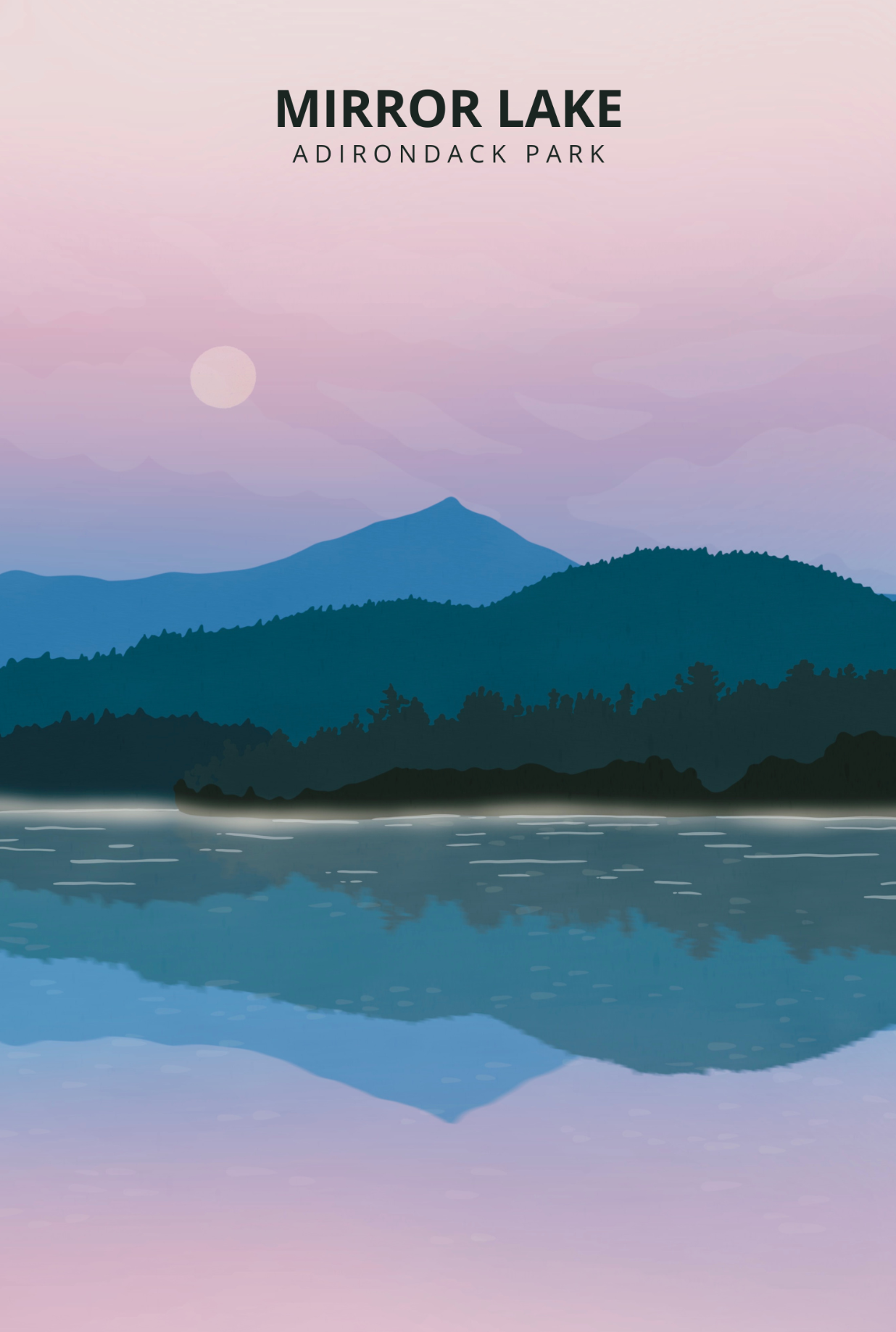 Adirondacks | Mirror Lake Postcard