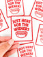 Just Here for the Wieners Embroidered Patch Iron On Hot Dog