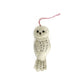 Snowy Owl Felt Wool Christmas Ornament