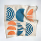 Warm Geometric Hand Printed Cotton Napkins, Set of 4